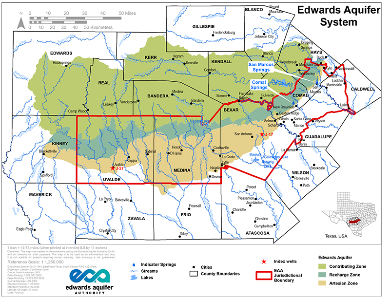 Edwards Aquifer System Map